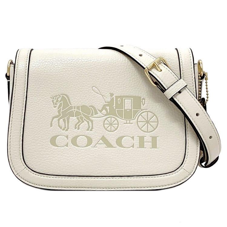 Buy Free Shipping Coach shoulder bag white beige horse and