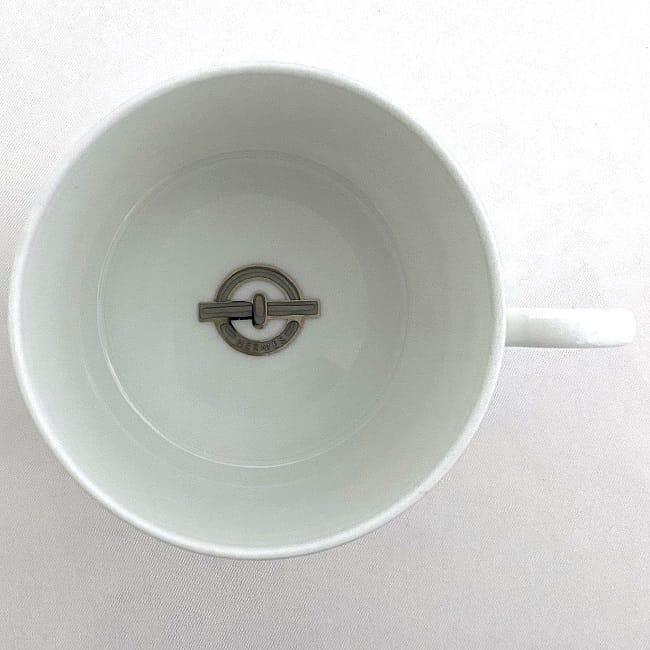 Buy Hermes Cup & Saucer White Gray Silver Shane Dunkle PT Unused