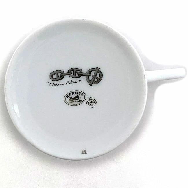 Buy Hermes Cup & Saucer White Gray Silver Shane Dunkle PT Unused