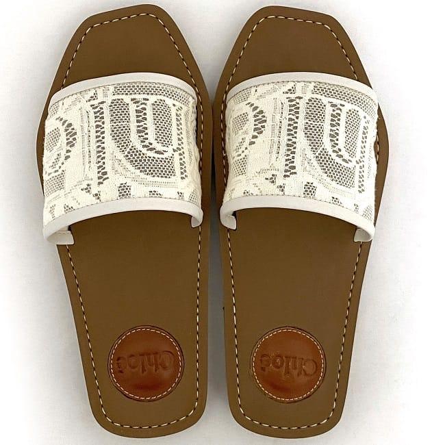 Buy Chloe sandals brown white CHC19U187 unused 35 22.0cm leather