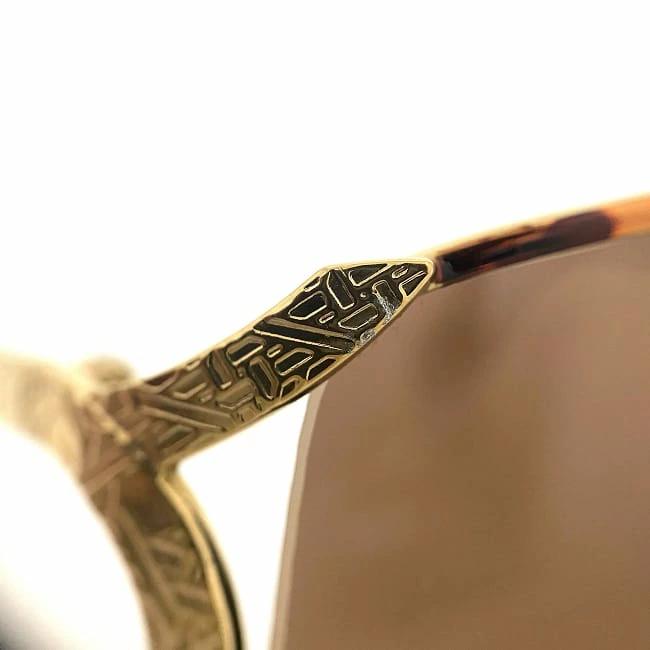 クリスチャン ディオール サングラス ブラウン ゴールド べっ甲風 2842 41 美品 プラスチック メタル 中古 Christian Dior