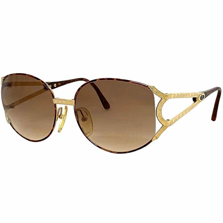 Christian Dior Sunglasses Brown Gold Tortoiseshell Style 2842