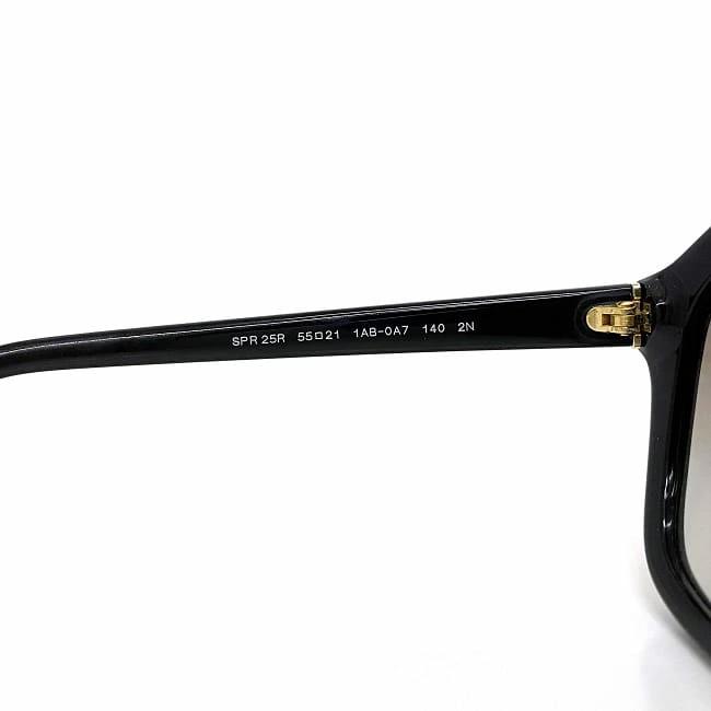 Prada sunglasses black silver blue brown gradation SPR 25R beautiful goods  plastic used PRADA eyewear color lens