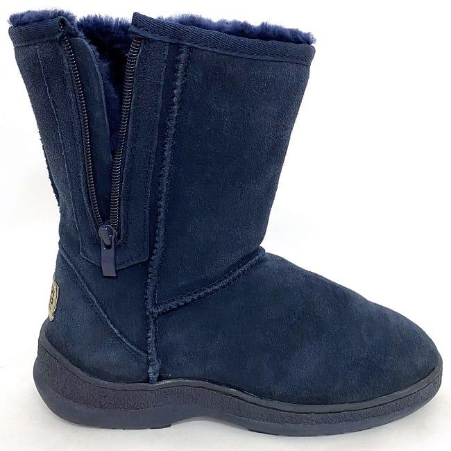 UGG Boots Navy Good Condition 24.0cm 7 Mouton Used UGG Short Boots Shoes  Side Zipper Apparel Autumn/Winter Winter Cold Protection Standard Popular