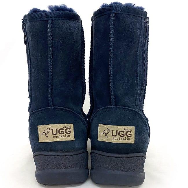 UGG Boots Navy Good Condition 24.0cm 7 Mouton Used UGG Short Boots Shoes  Side Zipper Apparel Autumn/Winter Winter Cold Protection Standard Popular