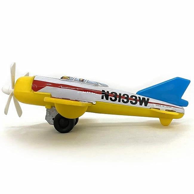 プロペラ機 おもちゃ ヘリコプター 飛行機 ブリキ プラスチック 中古 玩具 ヴィンテージ 昭和 レトロ アメリカン 飛行機 イエロー 黄色  コレクション