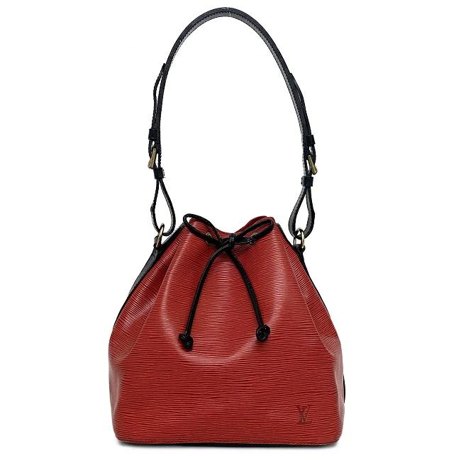 Louis vuitton bag discount red and black