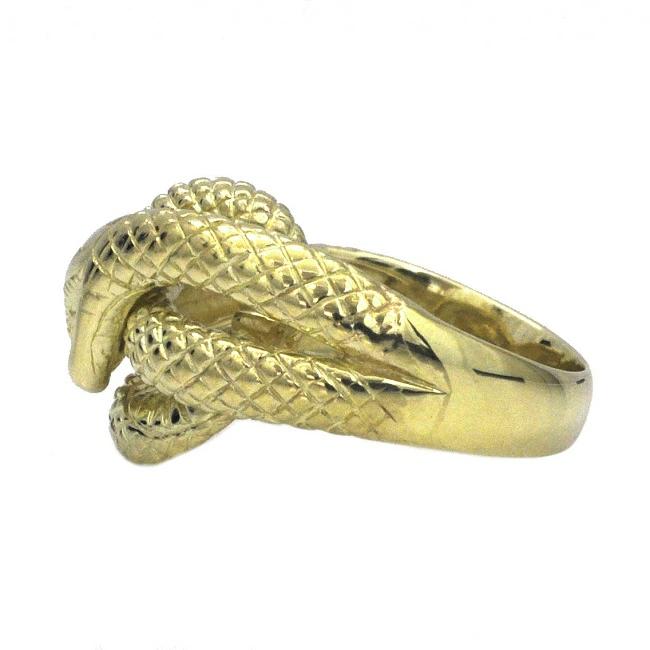 スネイク リング YG イエローゴールド 9号 指輪 #9 750 K18 ダイヤモンド Sランク 新品 仕上げ済み アクセサリー ジュエリー 宝石  ヘビ