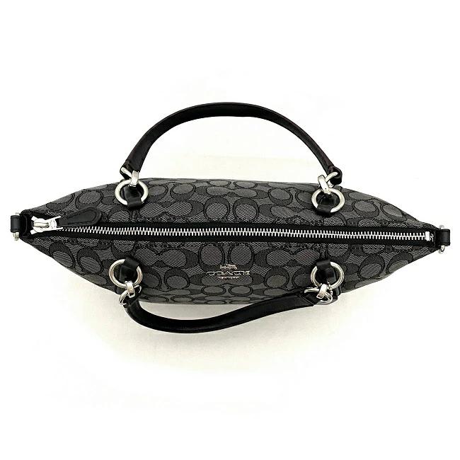 Small kelsey satchel in signature online jacquard