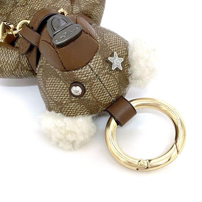 Buy Coach bear charm beige brown white signature 77676 unused beautiful  goods PVC leather S rank COACH brown fur from Japan - Buy authentic Plus  exclusive items from Japan