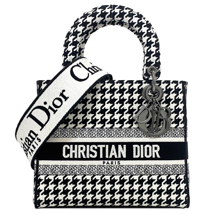 Christian dior tote discount bag black and white