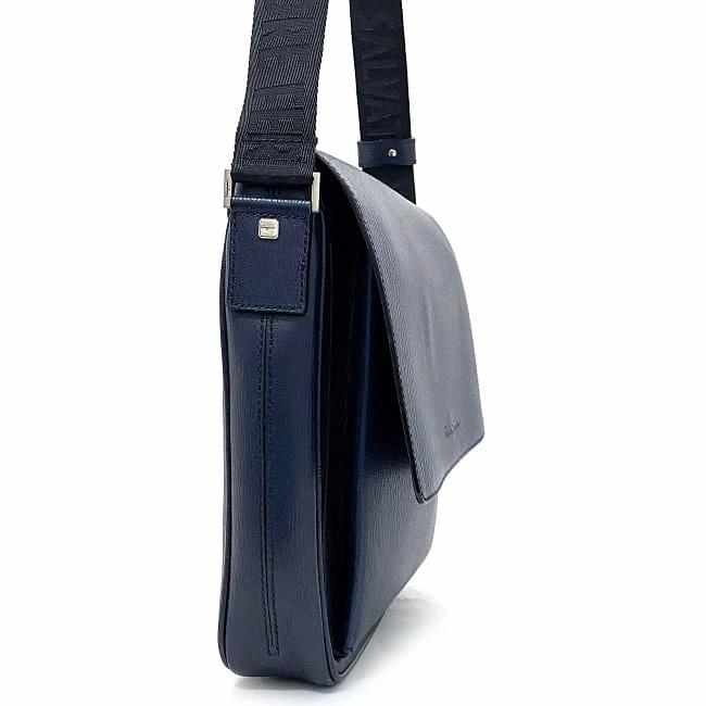 Buy Free Shipping Salvatore Ferragamo Shoulder Bag Navy Blue FZ-24