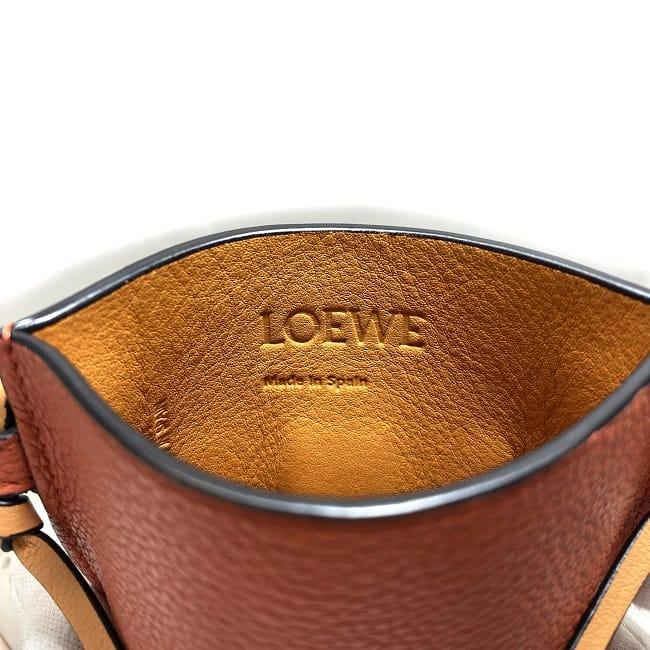 Loewe Pocket Shoulder Orange Brown Anagram 124.12.Z45 6977 Good Condition  Pochette Leather Used LOEWE Shoulder Bag