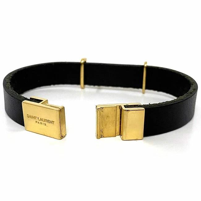 サンローラン オピウム ブレスレット ブラック カサンドラ シルバー 美