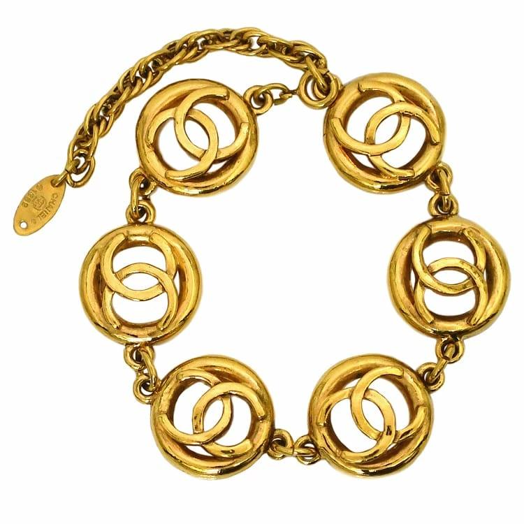 VINTAGE CHANEL Gold-plated bracelet | NET-A-PORTER