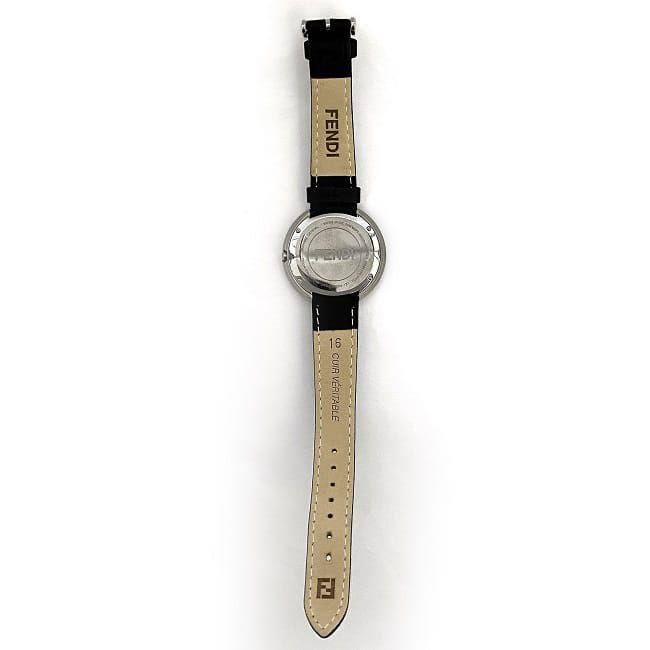 フェンディ 腕時計 マイウェイ ブラック シルバー ホワイト ピンク 35000Ｍ 美品 ファー付き SS レザー 中古 クオーツ FENDI 時計  メンズ
