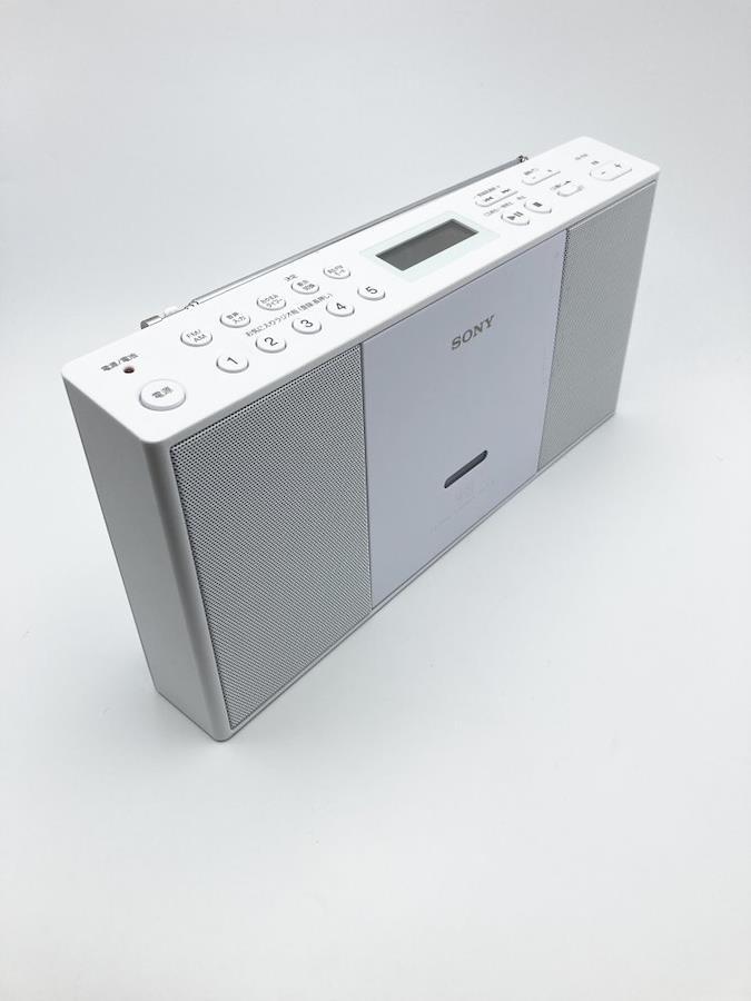 ソニー CDラジオ ZS-E30 : FM/AM/ワイドFM対応 ホワイト ZS-E30 W