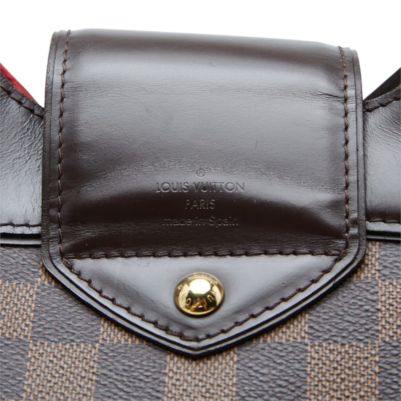 Louis Vuitton Damier Sistina GM Handbag N41540 Brown PVC Leather