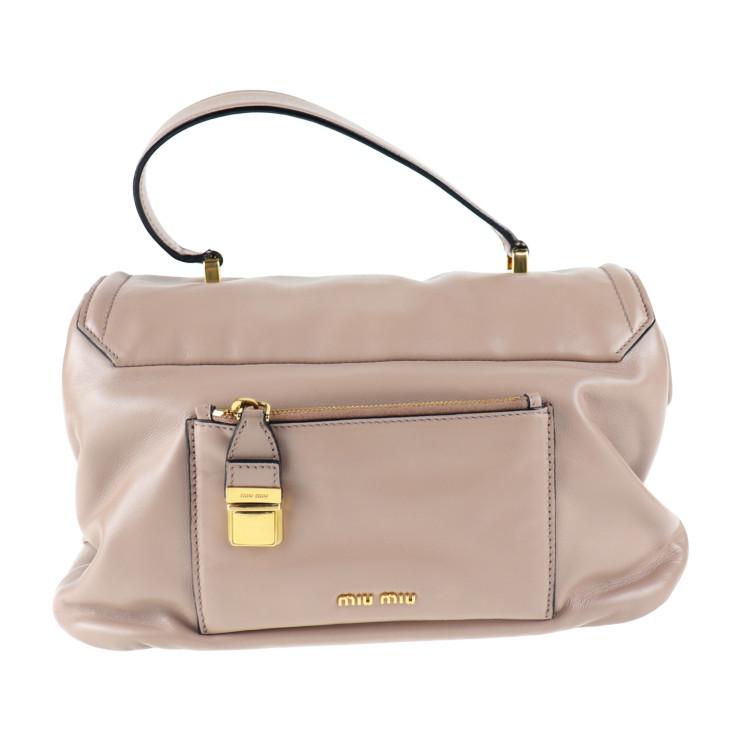 Buy Free Shipping MIUMIU handbag RN1079 13944 pink beige [USED