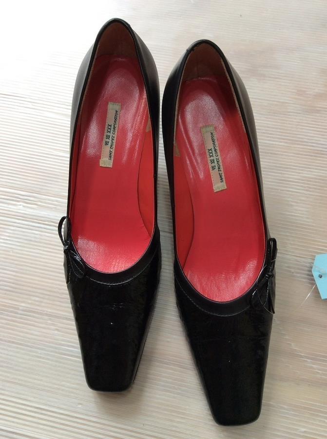 sainttropez saint tropez] (Saint Tropez) corporation VII X black heel pumps  size 36