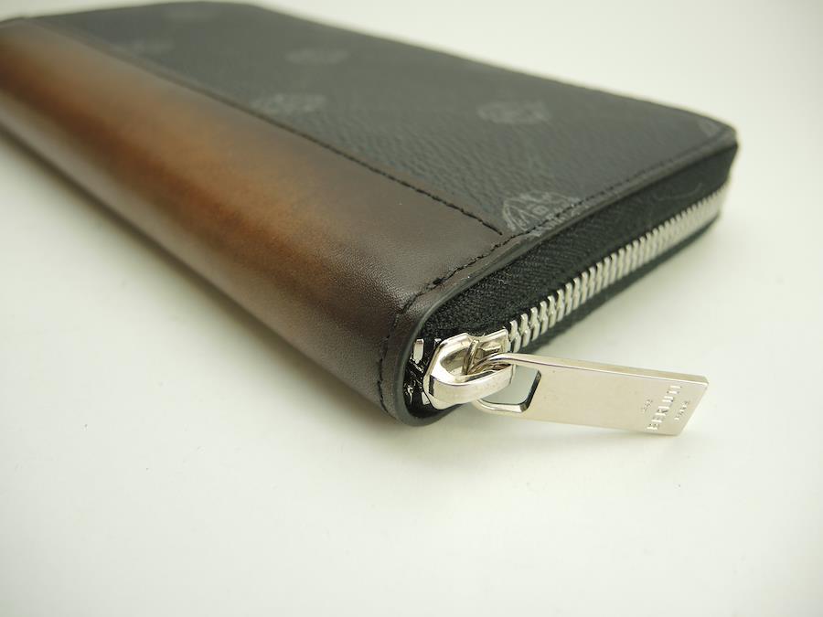 Buy Berluti Zip Long Wallet Itauba Signature Black Brown Men's