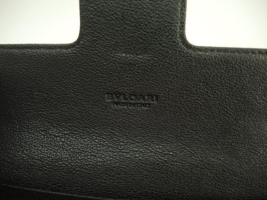 Buy Bvlgari Long Wallet Parentesi Leather Black Bifold Long Wallet