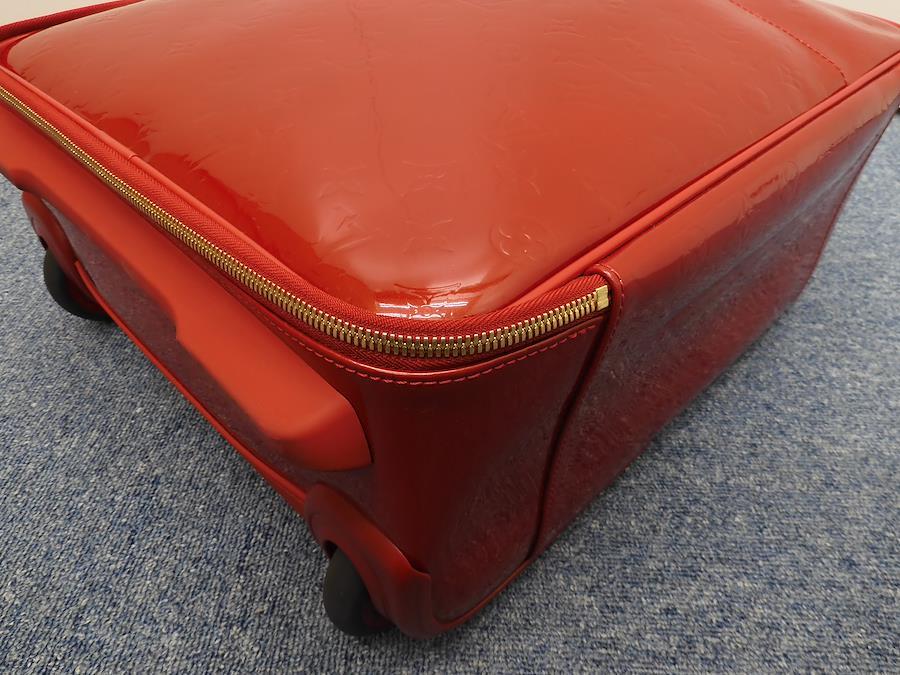 Louis Vuitton Vernis Pegase 45 Carryon Luggage Suitcase Red M91278 POMME  DAMOUR