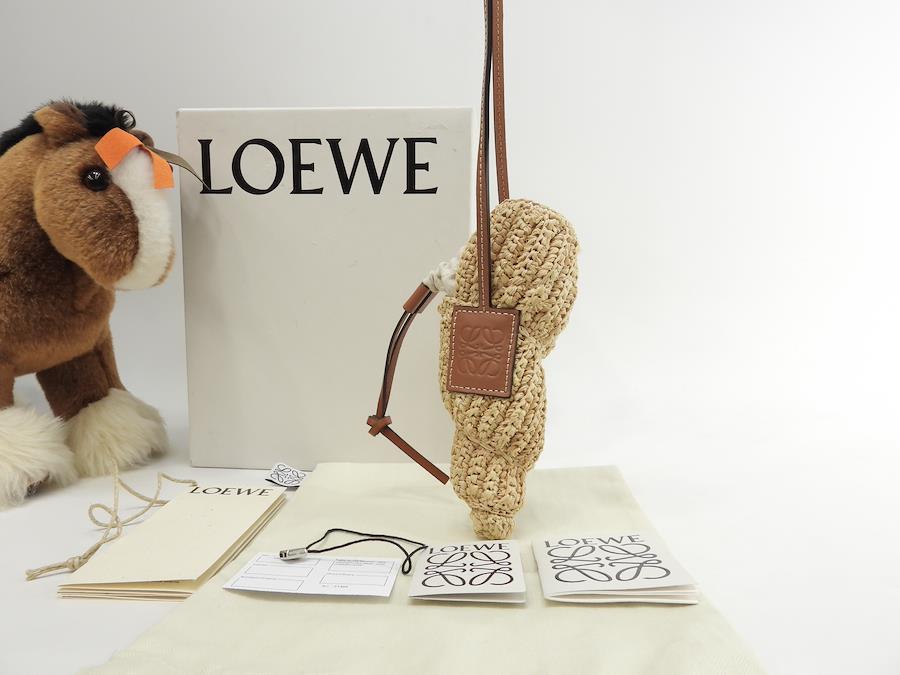 Loewe Pochette Bag in Natural & Tan