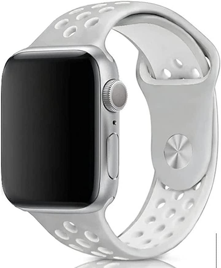 Apple Watch シリコン バンド 38 40 41mm L グレー - 時計