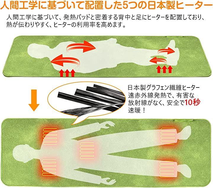 3枚組 寝袋用 発熱パッド USB 3段階 温度調節 シュラフ ヒーターマット 