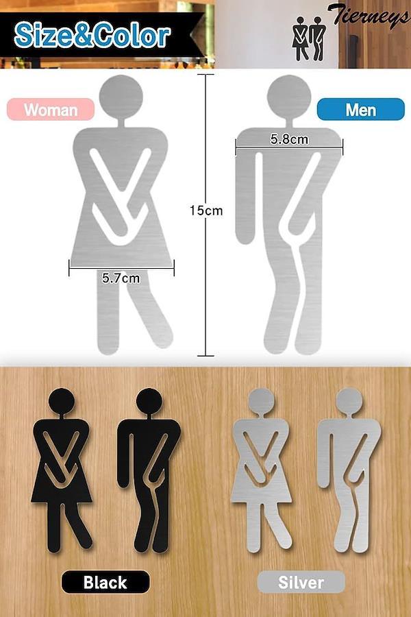 Buy Toilet Sign Plate, Toilet Mark, Restroom Sign, Pictogram, Picto ...