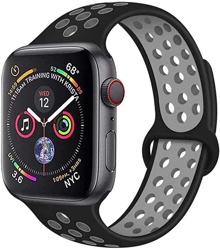 新品 Apple Watch ベルト 42 44 45mm 黒 バンド - 時計