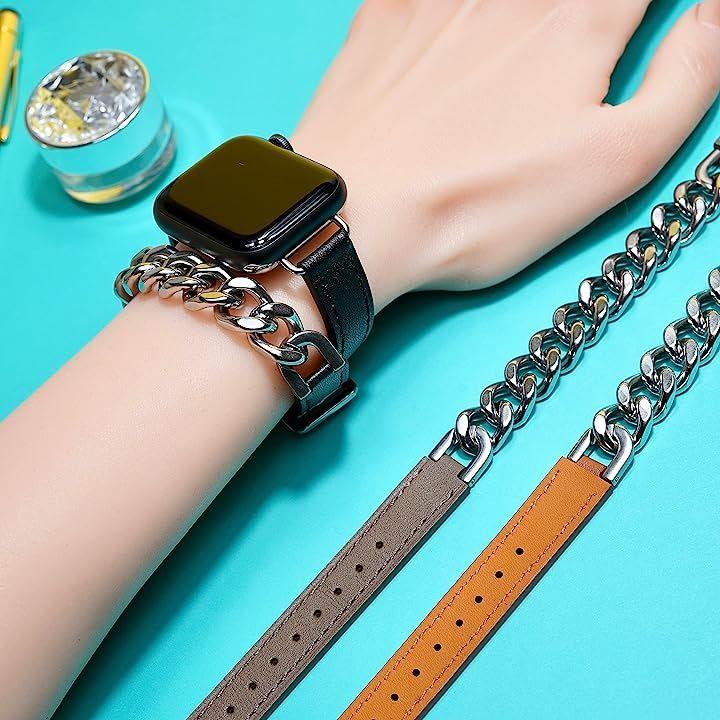 Chain discount leather strap