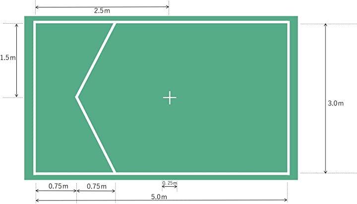 Boccia court 3mx5m gymnasium outdoor no measurement required