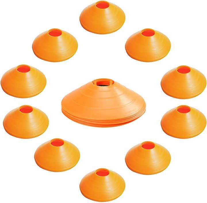 マーカーコーン マーカーディスク 10枚 サッカー フットサル オレンジ