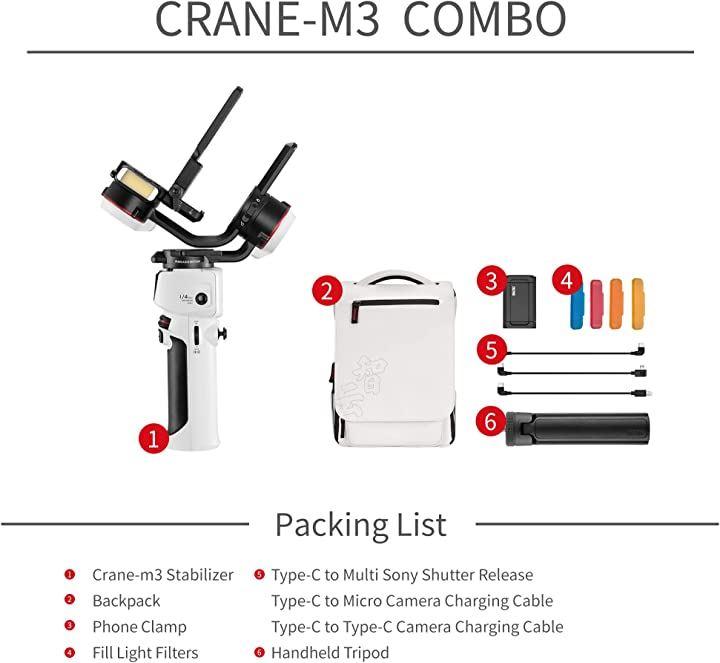 ZHIYUN CRANE M3 カメラ用スタビライザー Combo - 日本の商品を世界中