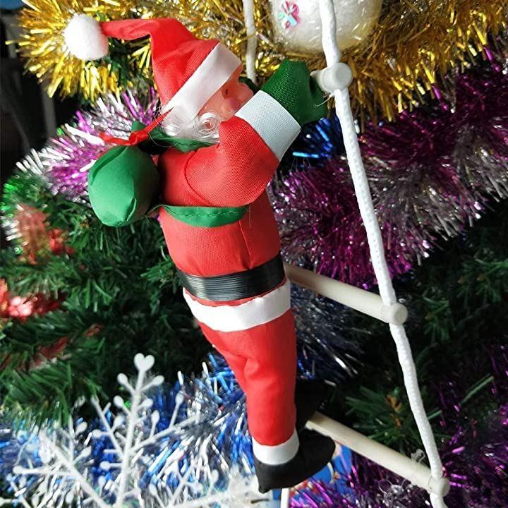 サンタはしご クリスマス飾り クリスマスツリー サンタ人形 サンタクロース人形 25cm