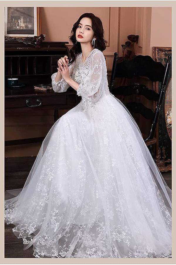 可愛い ウェディングドレス 二次会ドレス 結婚式 プリンセスライン