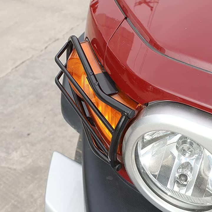 トヨタ FJクルーザー 2007-2021に対応 炭素鋼の車のフロントフォグランプ保護カバー ヘッドライト保護ネットカバー ２点セット  日本の商品を世界中にお届け ZenPlus