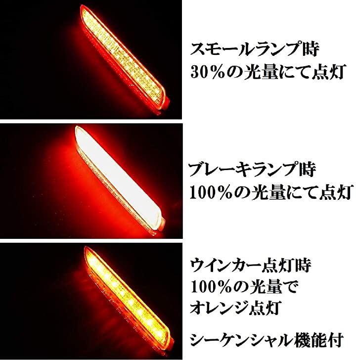 アルファード20系 Sグレード LEDリフレクター シーケンシャル ウインカー レッド レンズ 左右セット 56発LED ヴェルファイア20系Z  日本の商品を世界中にお届け ZenPlus