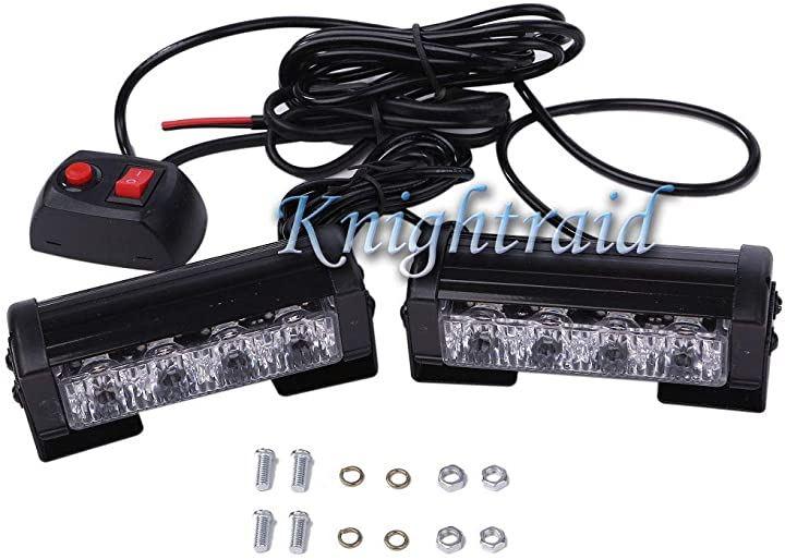 Buy Avan Knight 12V Strobe Light Bar LED Set of 2 Emergency 