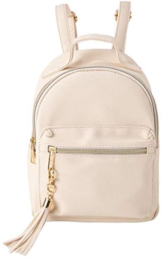 Buy Tassel Mini Backpack Back Zipper Adult Cute Charm Attached