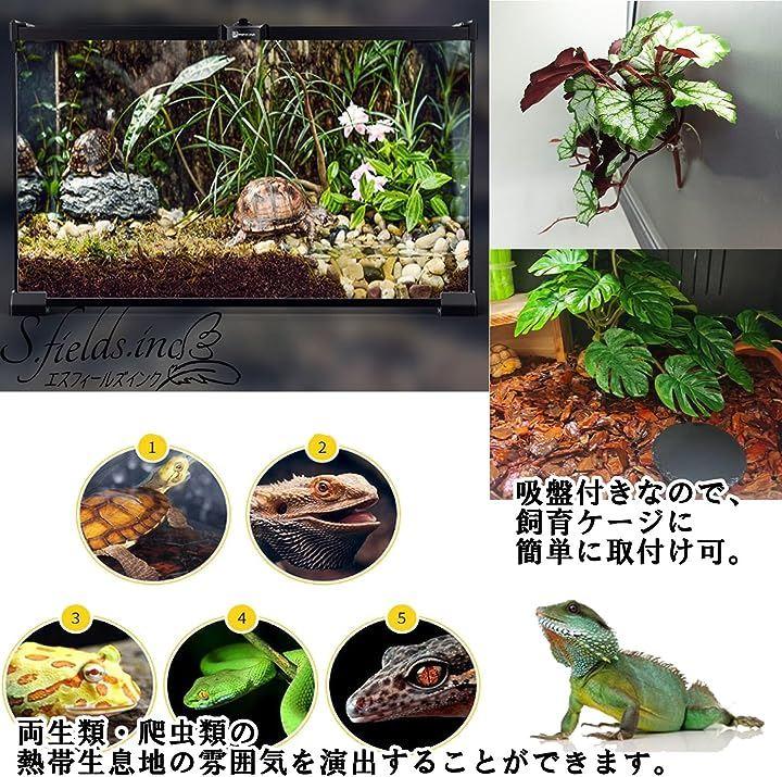 モンステラ 爬虫類 人工植物 水槽 両生類 トカゲ カメ イモリ 吸盤付き