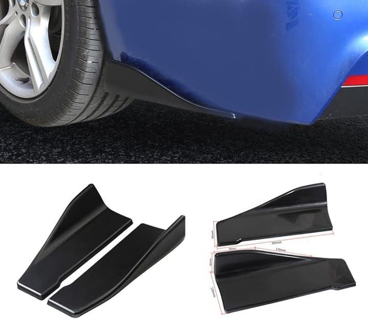 Universal Car Side Skirt Kit - 6pc Black ABS Flexible Trim, Bendable & Scratch Resistant For Lower Body Protection (2m Length)