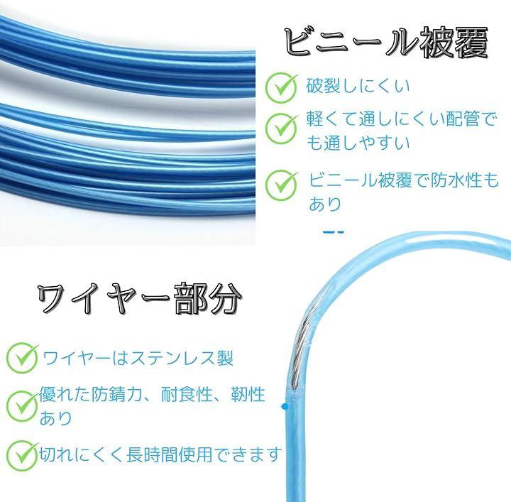 通線ワイヤー15m ロッド径 3.0mm 配線通し CD管 PF管 電線通しワイヤー 入線専用ワイヤー 索引するリード線付き スリムヘッドで細径管も通線OK  - 日本の商品を世界中にお届け | ZenPlus