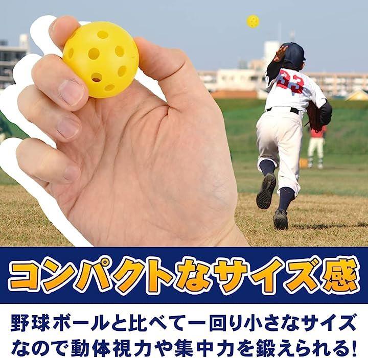 穴開き練習ボール バッティング 小型サイズ 芯打ちトレーニング 夜間 キャッチボール 50個セット 日本の商品を世界中にお届け ZenPlus