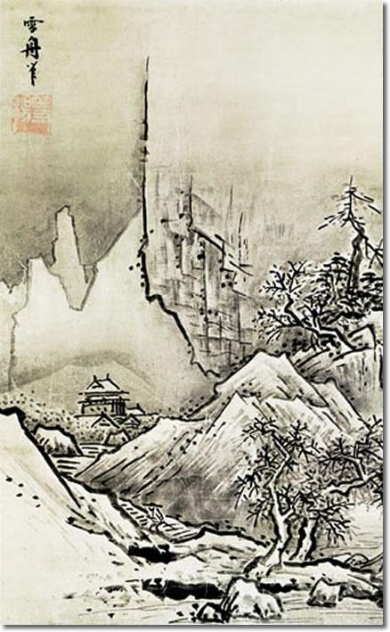 Buy Hanging Scroll-Autumn and Winter Landscape (Winter) / Sesshu