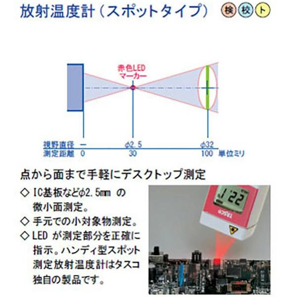 Buy Ichinen TASCO: Radiation thermometer (spot type) TA410S