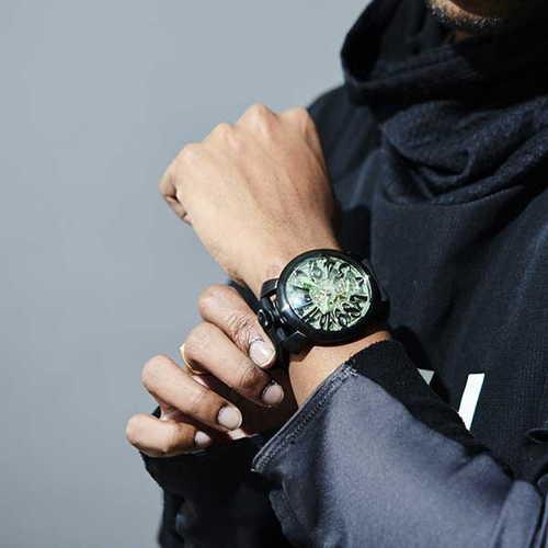 【限定品安い】ガガミラノ　マヌアーレ48mm 時計