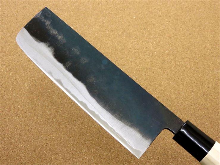 関の刃物 菜切包丁 16.5cm (165mm) 北正 無印 白鋼 2号 三枚合 黒打